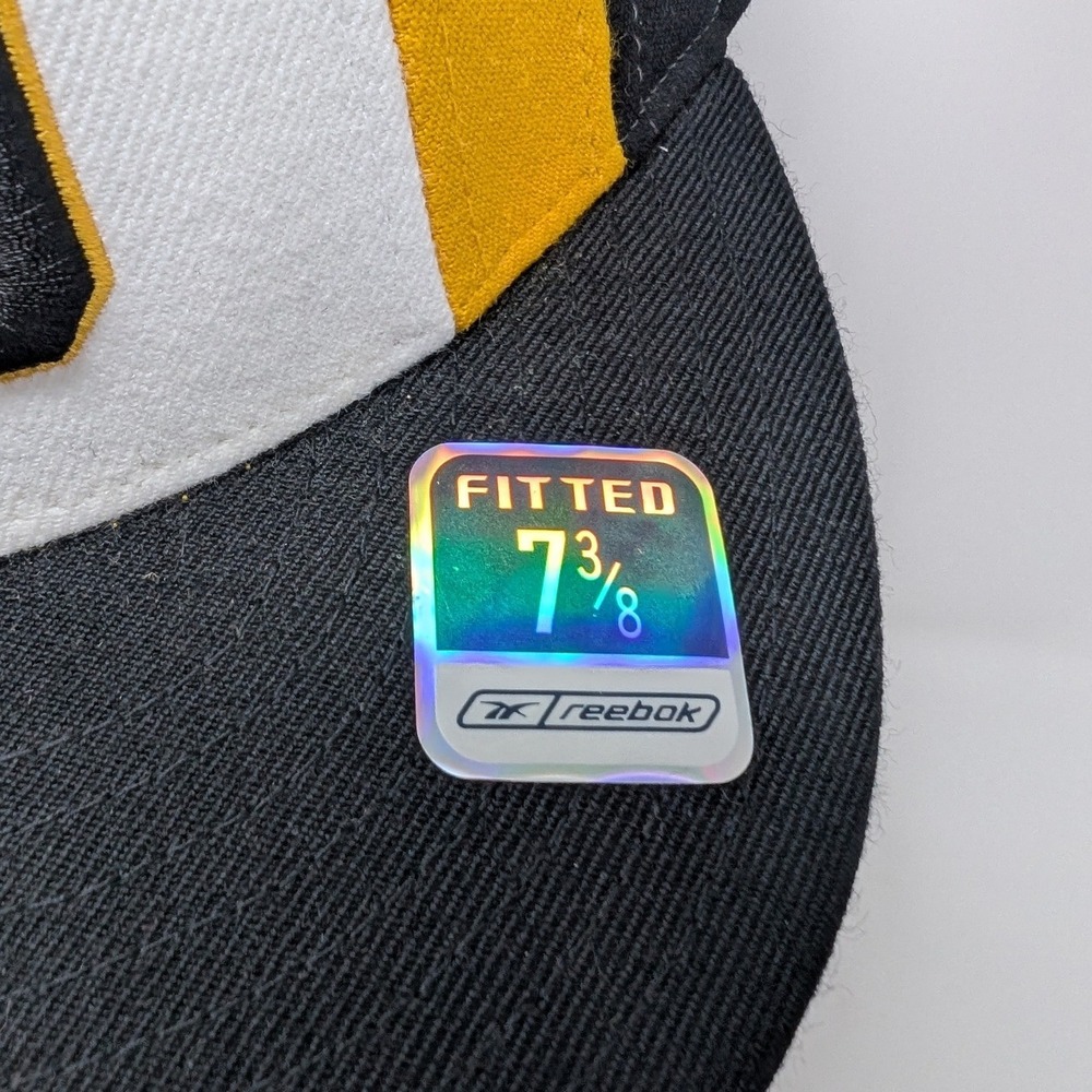 Reebok NWT Authentic Steelers Burress 80 Fitted Hat 7 3/8 Wool Flat Brim - Picture 4 of 12